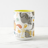 Kattenillustratie Kunstwerk Mok (Midden)