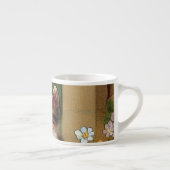 Kattenillustratie met lentevloeren Espresso Kop (Rechts)