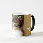  Kattenillustratie met lentevloeren Magische Mok (Voorkant rechts)