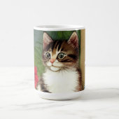 Kattenillustratie met lentevloeren Magische Mok (Midden)