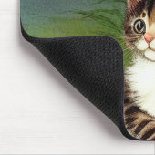 Kattenillustratie met lentevloeren Muismat (Hoek)