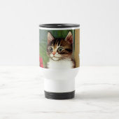  Kattenillustratie met lentevloeren Reisbeker (Center)