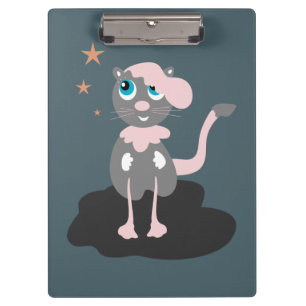 Kattenillustratie voor kinderen Cute Cartoon Kitty Klembord
