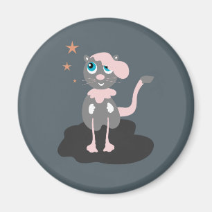 Kattenillustratie voor kinderen Cute Cartoon Kitty Magneet