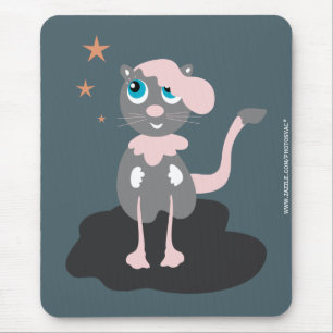 Kattenillustratie voor kinderen Cute Cartoon Kitty Muismat