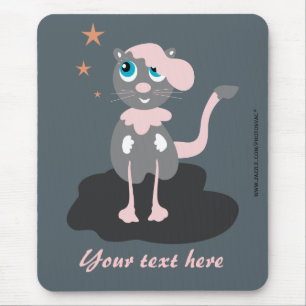 Kattenillustratie voor kinderen Cute Cartoon Kitty Muismat