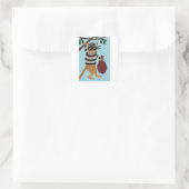 Katteninbreker Vierkante Sticker (Tas)