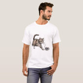 Kattenjacht op Muis Grappige Dierenjacht T-Shirt (Voorkant volledig)