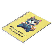 Kattenjong Met Gamecontroller Lachende Gamer Kat Notitieboek (Linkerzijde)