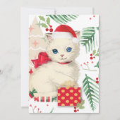 Kattenjong vintage kerstkaart (Voorkant)