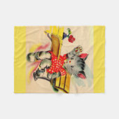 kattenjongen fleece deken (Voorkant (Horizontaal))