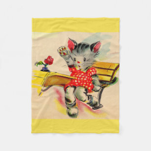 kattenjongen fleece deken