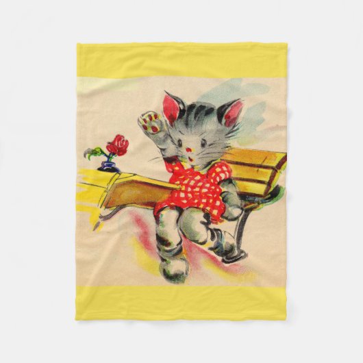 kattenjongen fleece deken (Voorkant)