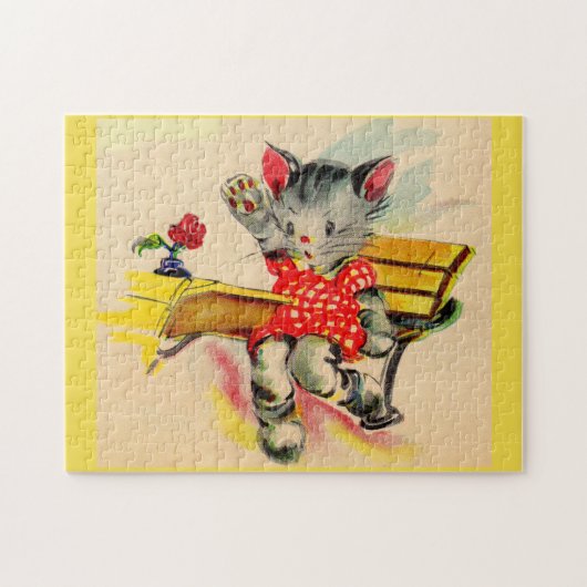 kattenjongen legpuzzel (Horizontaal)