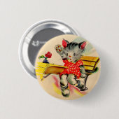 kattenjongen ronde button 5,7 cm (Voorkant /achterkant)