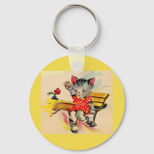 kattenjongen sleutelhanger (Voorkant)
