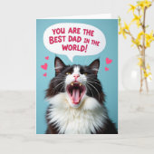 Kattenkaart: Beste Papa van de Wereld Kaart (Gele Bloem)