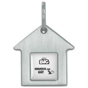 Kattenkaarten zwart-wit ontwerp huisdieren naamplaatje