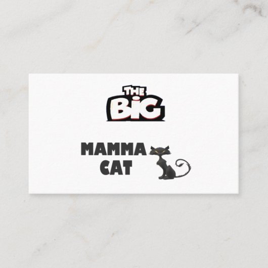 Kattenkaarten zwart-wit ontwerp visitekaartje (Voorkant)