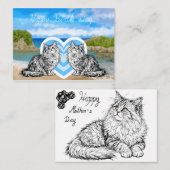 Kattenkaartje voor mama. notitiekaartje (Voorkant / Achterkant)