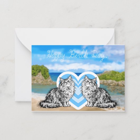 Kattenkaartje voor mama. notitiekaartje (Voorkant)