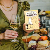 Kattenkaas- en wijnfeest verjaardag proeven kaart