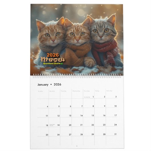 Kattenkalender - Miauw Kalender (Jan 2026)