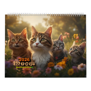Kattenkalender - Miauw - Ontworpen voor 2 pagina-i Kalender