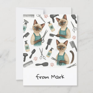 Kattenkapper briefkaart