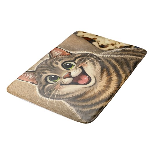 Kattenkarikatuur Badmat (Gekanteld)