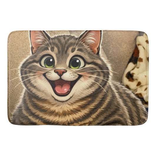 Kattenkarikatuur Badmat (Voorkant)