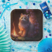 Kattenkartonnen omhulsels Kleur Papieren Bordje (Feest)