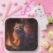 Kattenkartonnen omhulsels Kleur Papieren Bordje (Feest)