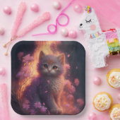 Kattenkartonnen omhulsels Kleur Papieren Bordje (Feest)