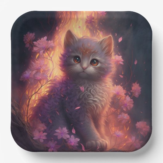 Kattenkartonnen omhulsels Kleur Papieren Bordje (Voorkant)