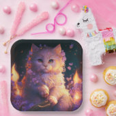 Kattenkartonnen omhulsels Kleur Papieren Bordje (Feest)