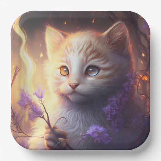 Kattenkartonnen omhulsels Kleur Papieren Bordje (Voorkant)