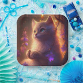 Kattenkartonnen omhulsels Kleur Papieren Bordje (Feest)