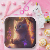 Kattenkartonnen omhulsels Kleur Papieren Bordje (Feest)