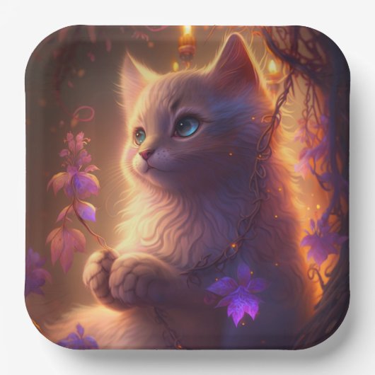 Kattenkartonnen omhulsels Kleur Papieren Bordje (Voorkant)