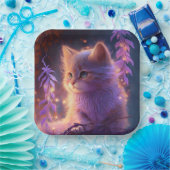 Kattenkartonnen omhulsels Kleur Papieren Bordje (Feest)