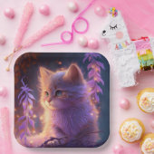 Kattenkartonnen omhulsels Kleur Papieren Bordje (Feest)