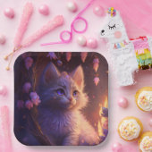 Kattenkartonnen omhulsels Kleur Papieren Bordje (Feest)