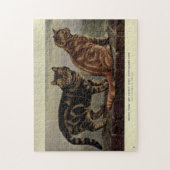  kattenkat Bruin Oranje tablet Kortademig Legpuzzel (Verticaal)