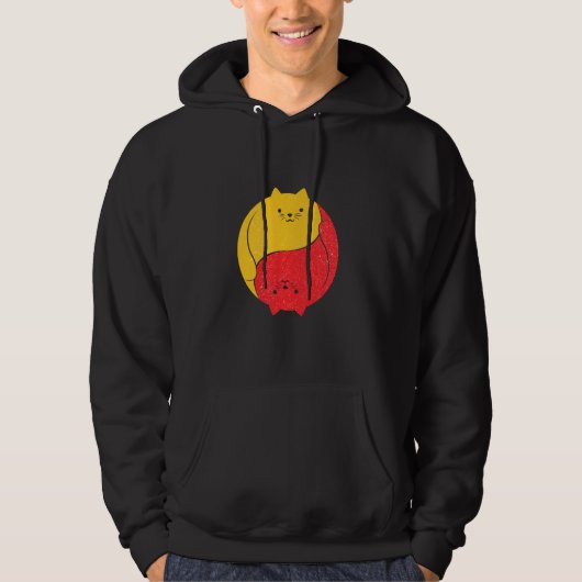 Kattenkat Funny Cute Hilarious Yin Yang Chubby Hoodie (Voorkant)