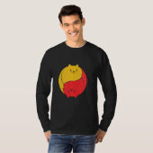Kattenkat Funny Cute Hilarious Yin Yang Chubby T-shirt (Voorkant volledig)
