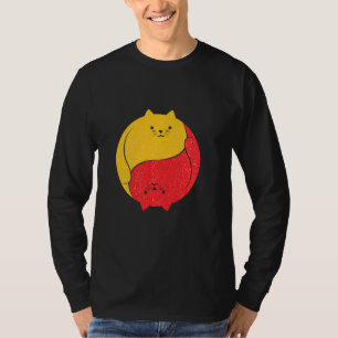 Kattenkat Funny Cute Hilarious Yin Yang Chubby T-shirt