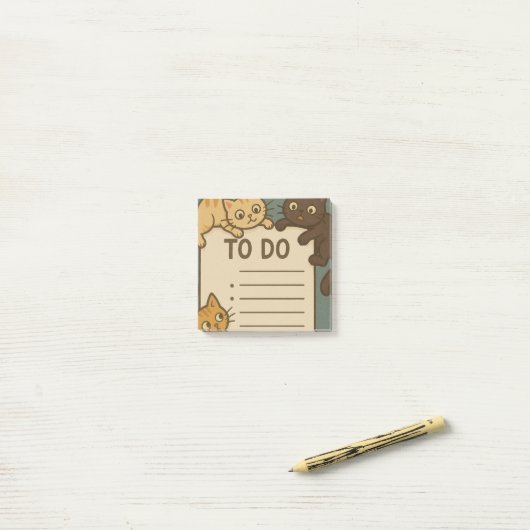 Kattenkat Notitieblok Takenlijst Post-it® Notes (Op bureau)