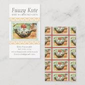  kattenkatje dat garen breit visitekaartje (Voorkant / Achterkant)