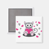 kattenkatje schattig zoet magneet (Voorkant / Achterkant)